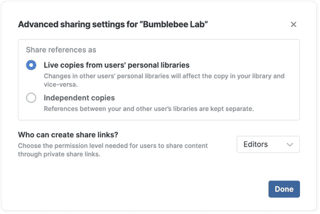 Advanced sharing settings