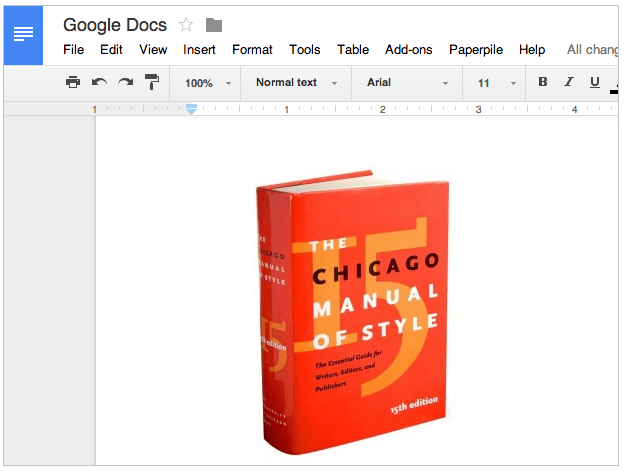 Google docs citations