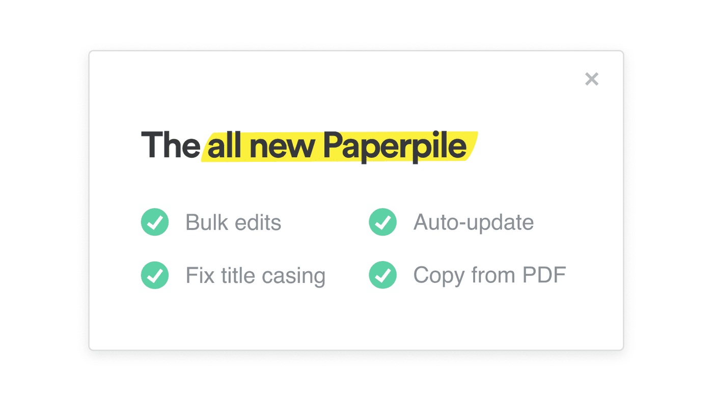 Fix citations faster with Paperpile’s new metadata edit dialog