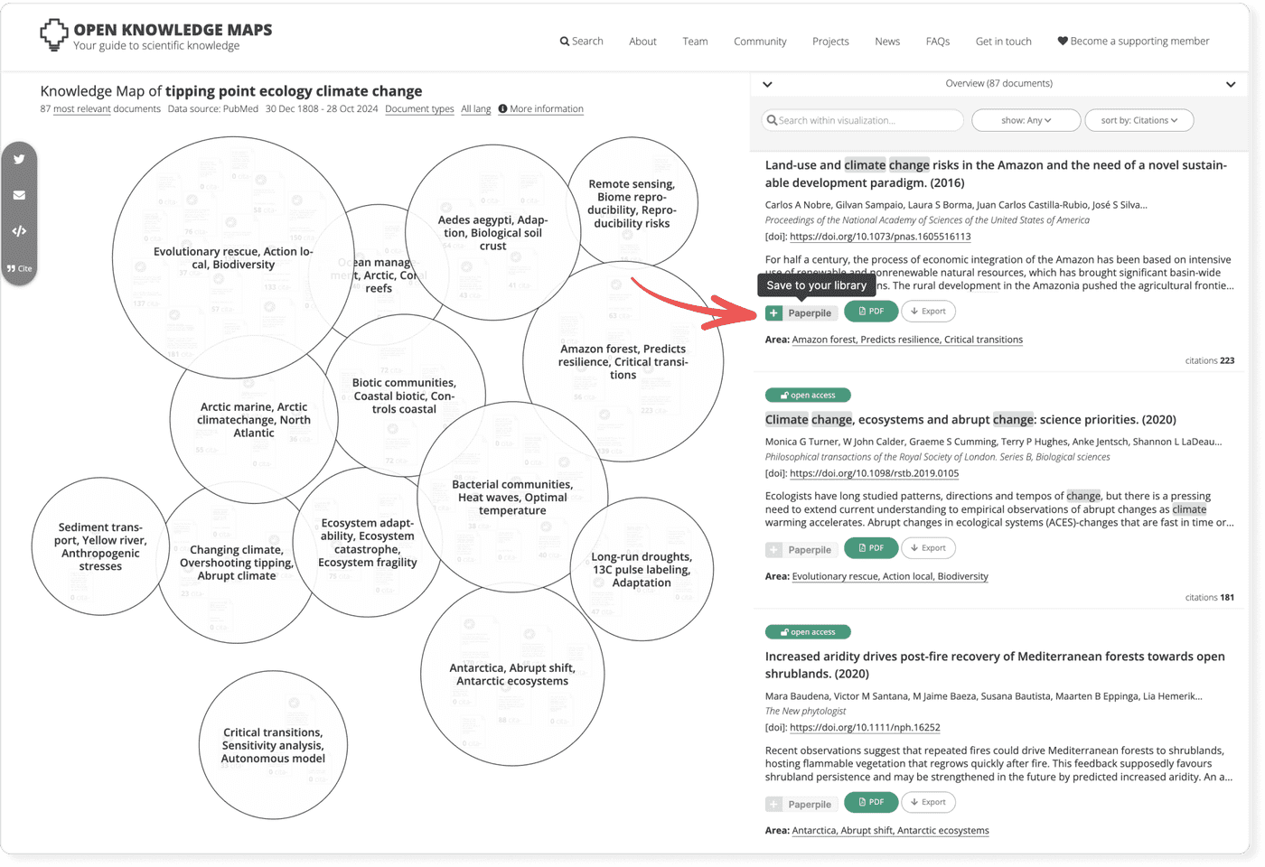 Paperpile’s Open Knowledge Maps integration - Paperpile