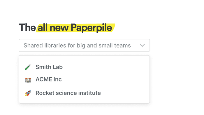 Sharing features in Paperpile