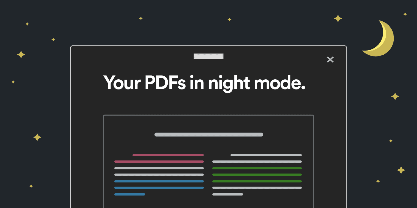Night mode for PDF reading
