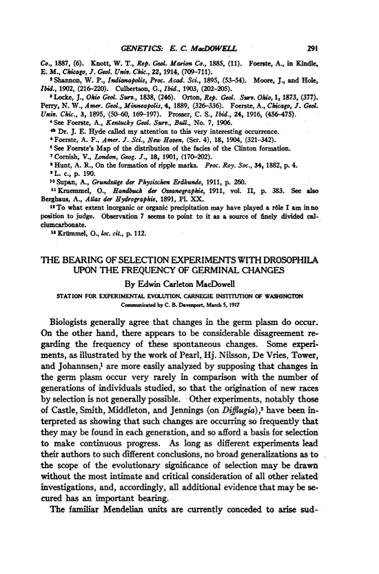 A PNAS article from 1917