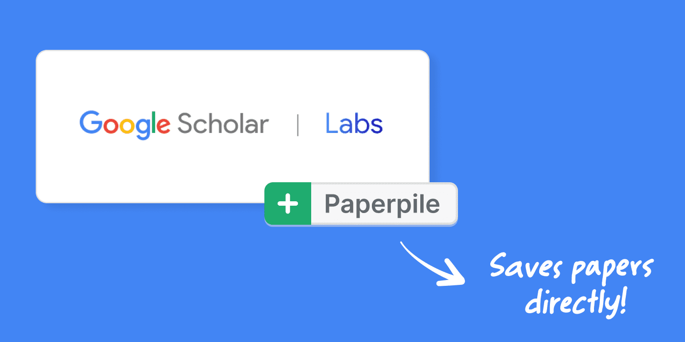 Save papers directly from Google Scholar Labs