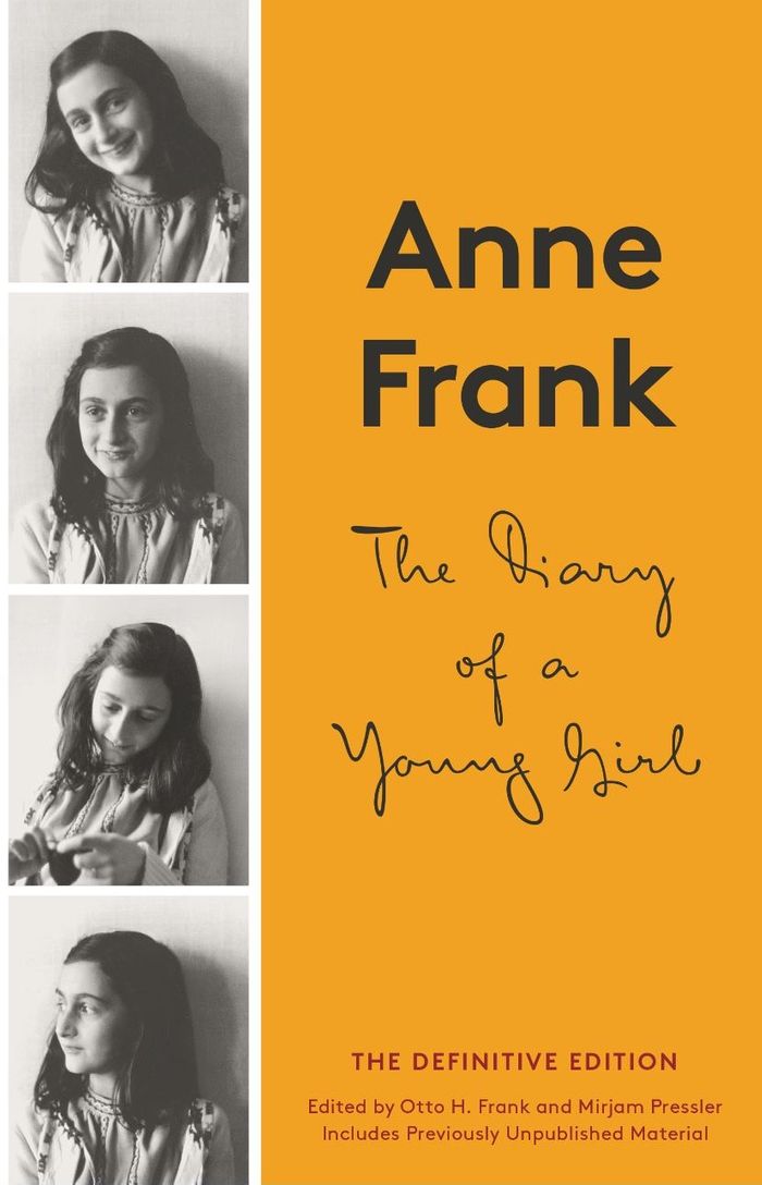 Book cover of diary of a young girl by Anne Frank