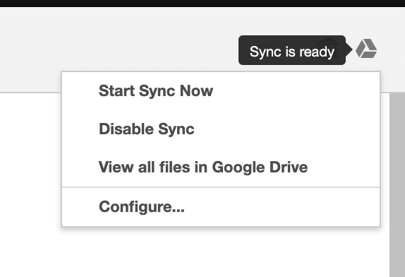 DriveSync Sync  items with Google Drive.