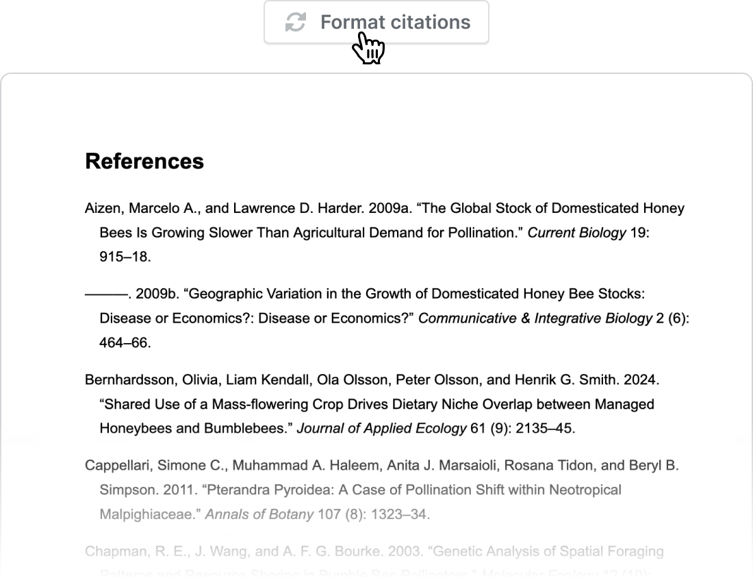 Format citations automatically