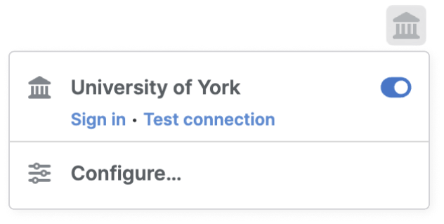 Off-campus access configuration