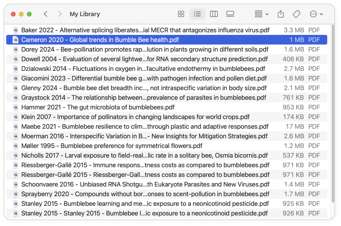 Automatic file naming
