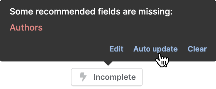 Flag missing reference data