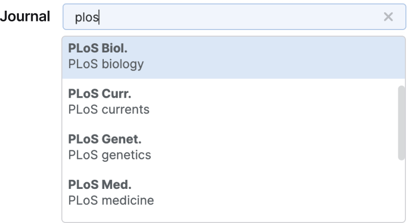 Look up journal titles and abbreviations