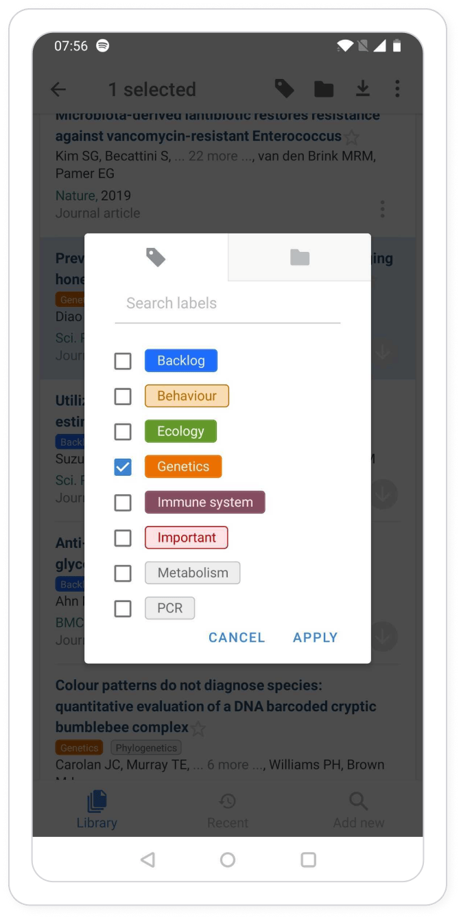 Save papers from your mobile browser