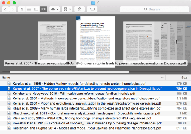 Research papers synced to Desktop with Google Drive