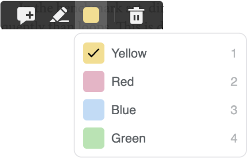 Annotation colors