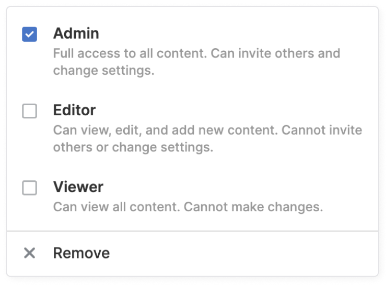 Set role-based sharing permissions