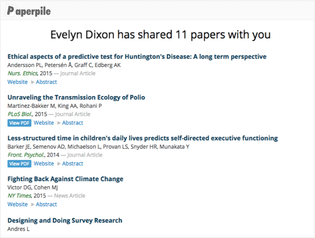 Share papers on the web