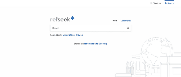RefSeekの検索インターフェース